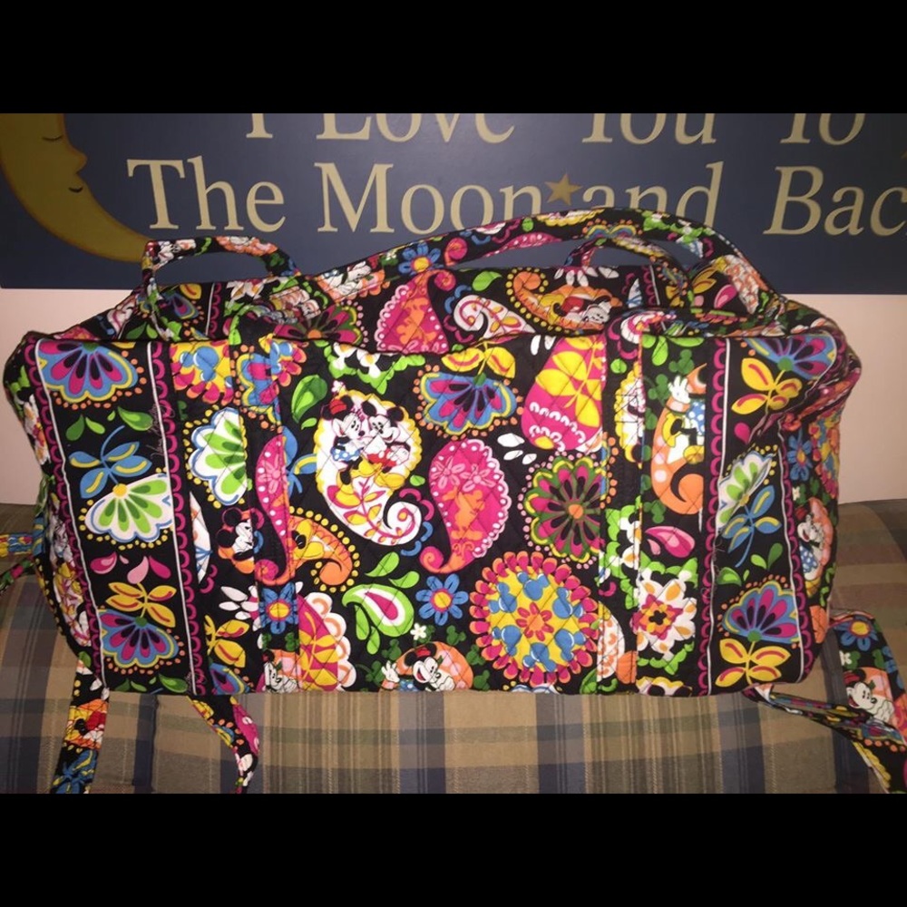NWOT DISNEY MICKEY AT MIDNIGHT DUFFLE VERA BRADLEY